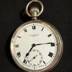 J W BENSON SILVER POCKET WATCH - Image 5