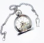 Freemason Silver-tone Vintage Pocket Watch | Monogrammed Letter G