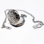 Vintage Train Pocket Watch | Silver-tone Elegant Railroad Watch