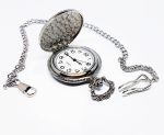 Vintage Train Pocket Watch | Silver-tone Elegant Railroad Watch - Image 3