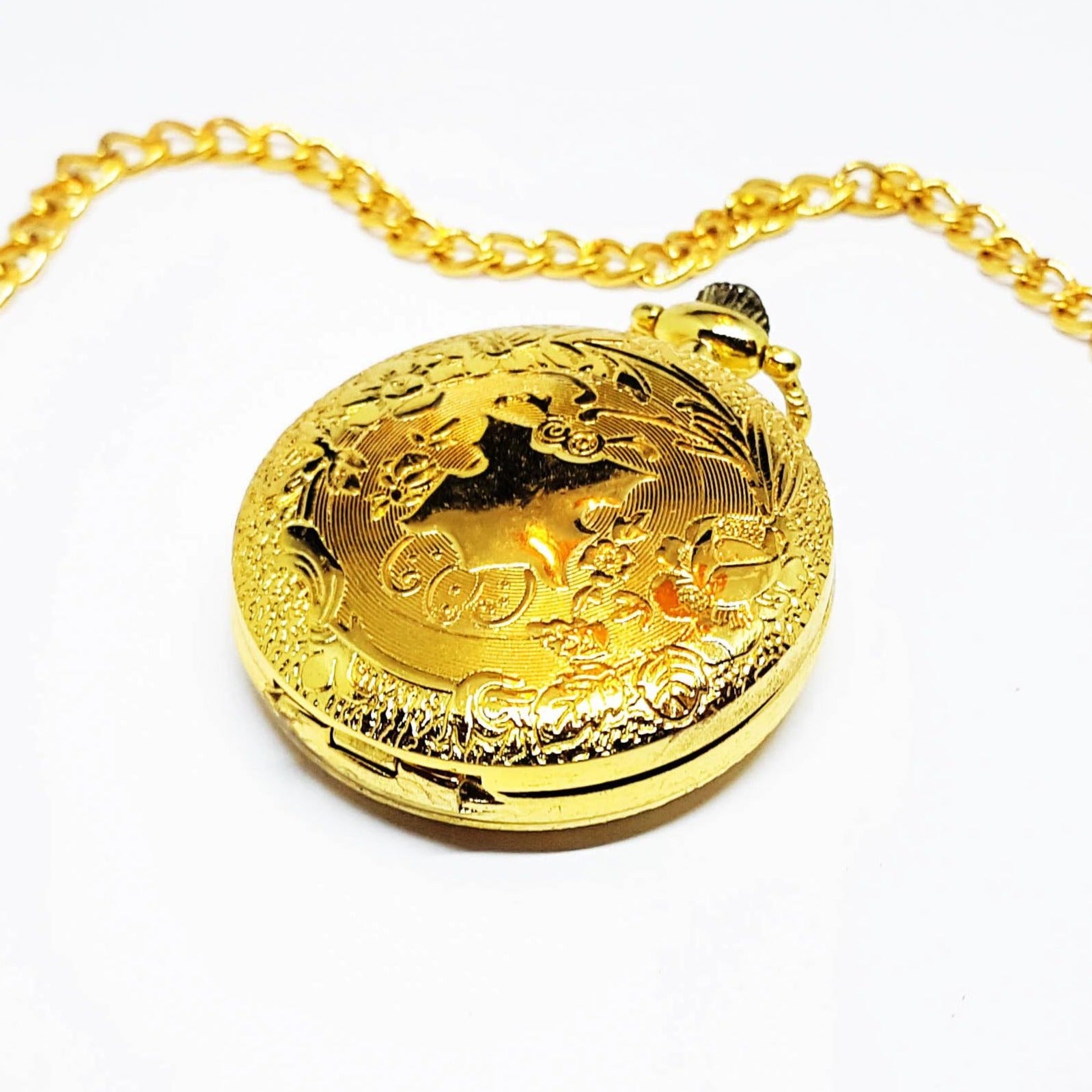 20180204_011440.jpg Bohemian Gold-tone Pocket Watch | Vintage Elegant Vest Watch - Image 1
