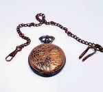 Bronze Hunter Vintage Pocket Watch | Swans Engraved Pocket Watch - Image 2