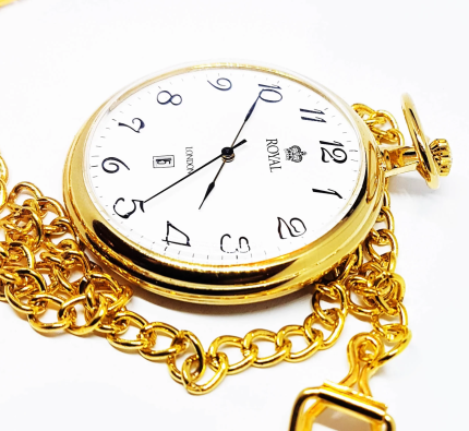 Gold-tone Pocket Watch Royal London | Vintage Pocket Watch