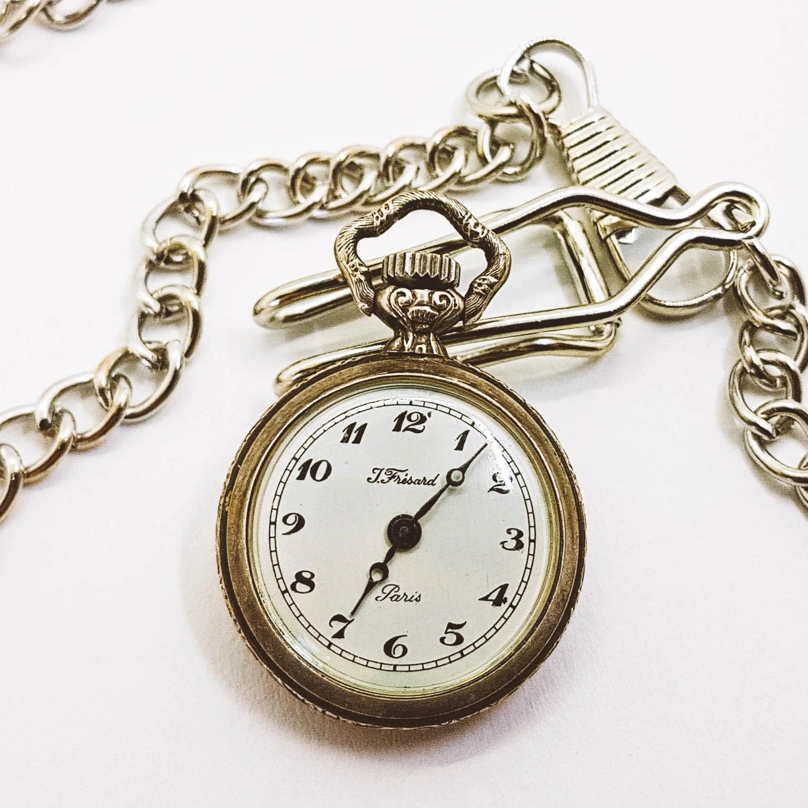 20180502_160811.jpg Vintage French Silver Pocket Watch | J. Fresard Paris Little Pocket Watch - Image 1