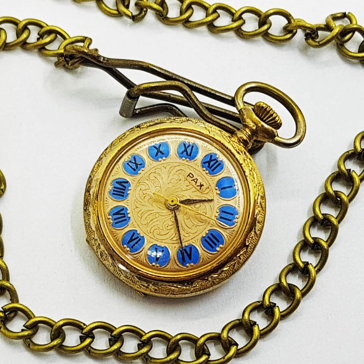20180502_165047.jpg Pax Gold-tone Vintage Pocket Watch | Unique Medallion Watches - Image 1