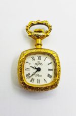 Tiny French Clyda Pocket Watch | 90s Clyda Paris Pocket Watch Medallion - Image 4