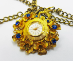 Maty Gold Floral Pocket Watch | Vintage Medallion Watch