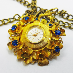Maty Gold Floral Pocket Watch | Vintage Medallion Watch