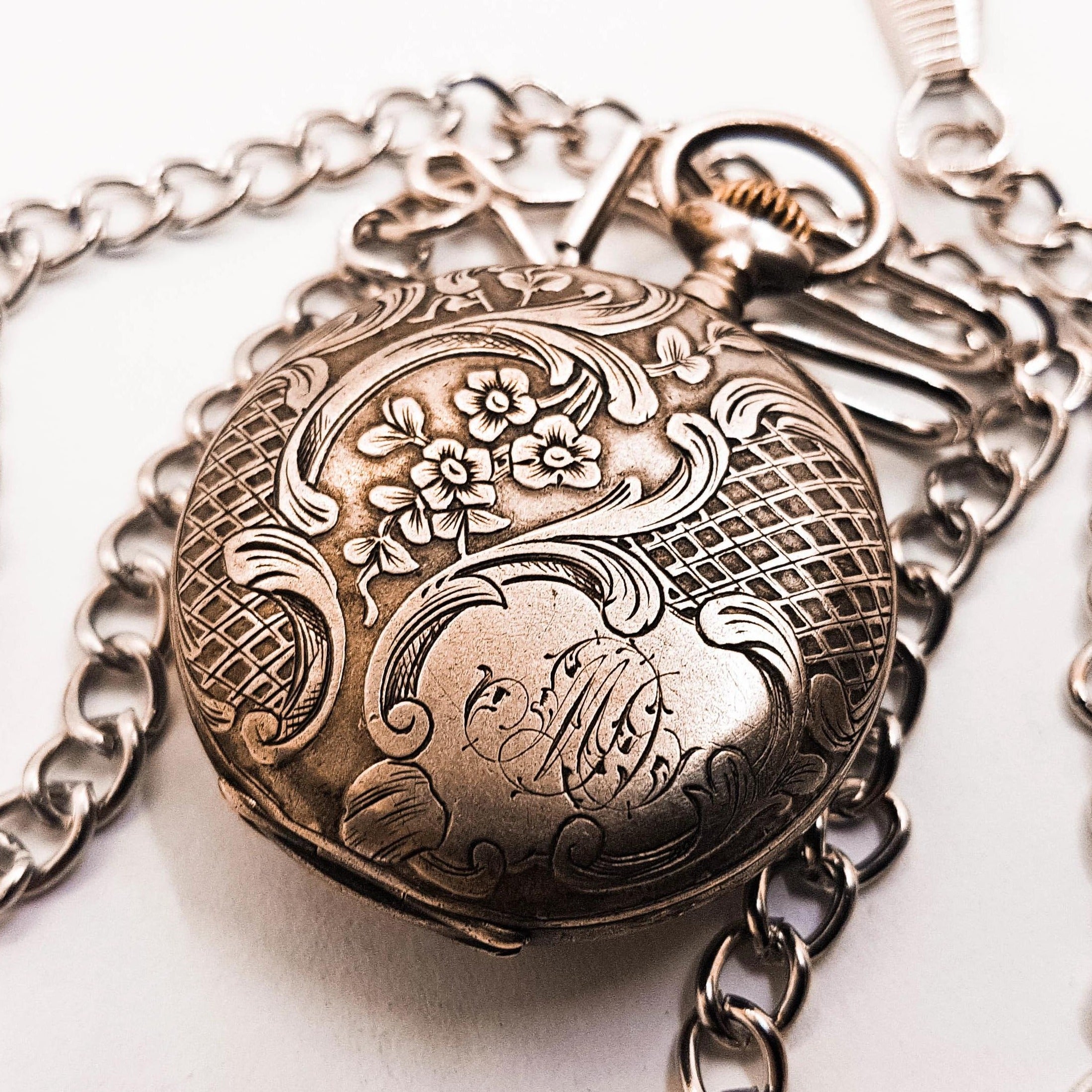 20180502_180044.jpg Silver French Vintage Pocket Watch | French Antique Pocket Watches - Image 1