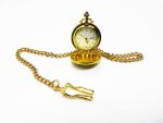 Tiny Vintage Gold-tone Pocket Watch | Groomsman Gift Idea - Image 4