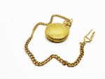 Vintage Victorian-style Gold-tone Pocket Watch with Champagne Dial - Image 2