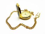 Vintage Victorian-style Gold-tone Pocket Watch with Champagne Dial - Image 3