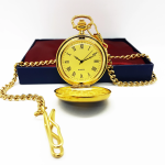 Vintage Victorian-style Gold-tone Pocket Watch with Champagne Dial