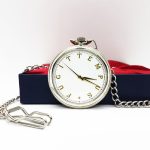 Fugit Tempus Silver Pocket Watch Vintage | Elegant Vest Watch for Him