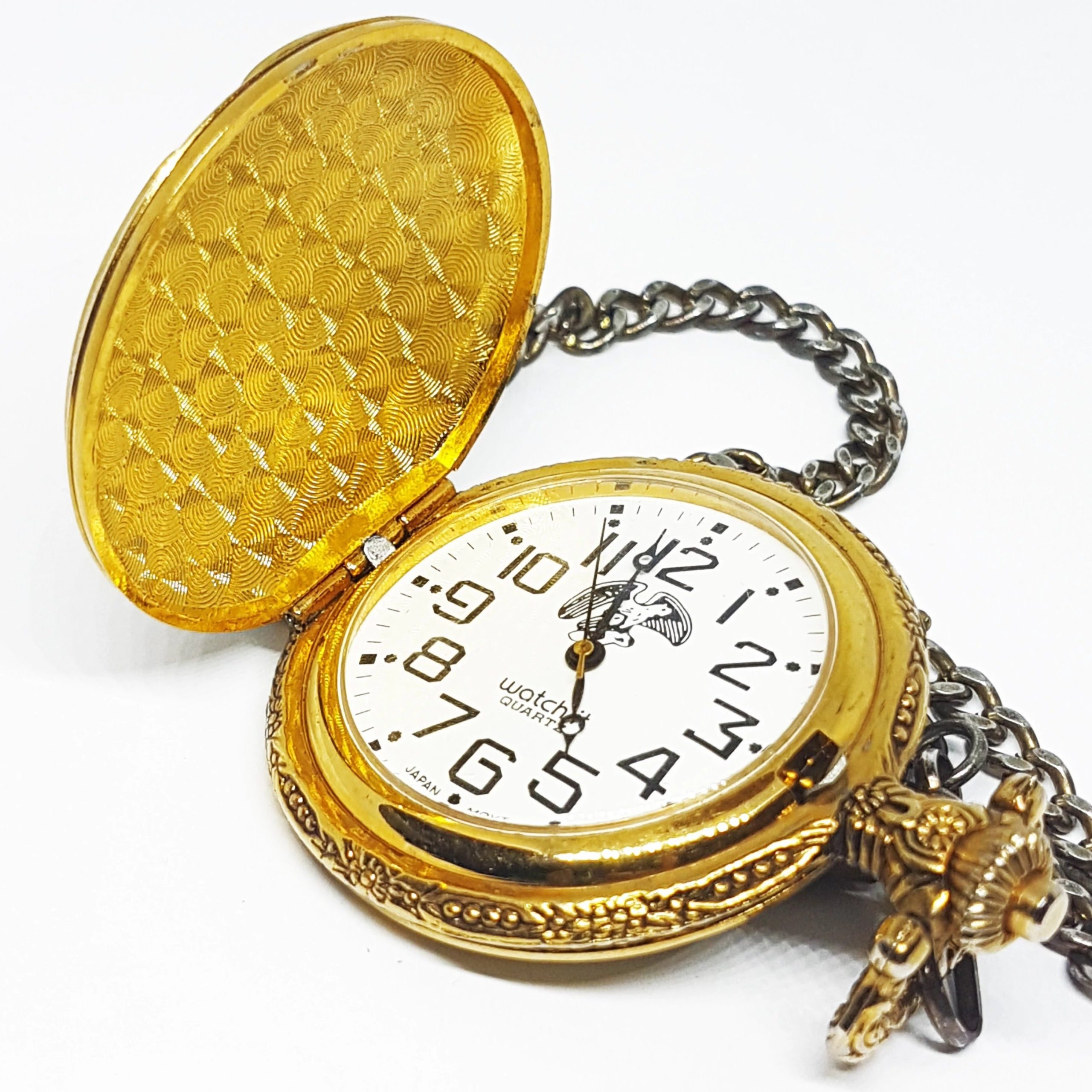 20191212_182603.jpg Gold-tone Eagle Watch-it Pocket Watch | Quartz Pocket Watch for Gents - Image 1
