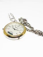 Majestron Mens Stainless Steel Pocket Watch | Two Tone Quartz Pocket Watch - Image 8