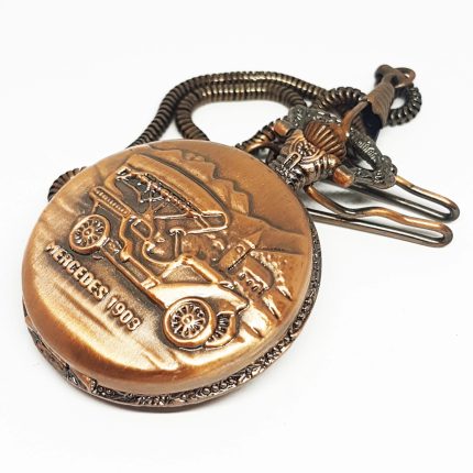 Mercedes 1903 Car Pocket Watch | Cool Bronze Car Collector Gift Watch