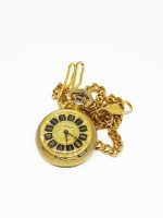 Vintage Cincaset Pocket Watch | Gold-tone Tiny Medallion Watch - Image 3