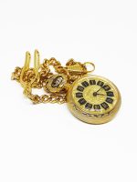 Vintage Cincaset Pocket Watch | Gold-tone Tiny Medallion Watch - Image 4