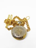 Vintage Cincaset Pocket Watch | Gold-tone Tiny Medallion Watch - Image 6
