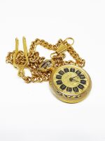 Vintage Cincaset Pocket Watch | Gold-tone Tiny Medallion Watch - Image 8