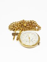 Vantage by Hamilton Shockresistant Pocket Watch  | Gold-tone Vintage Pendant - Image 3