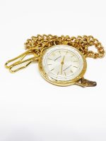 Vantage by Hamilton Shockresistant Pocket Watch  | Gold-tone Vintage Pendant - Image 6