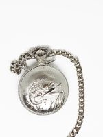 Silver Quartz Fisherman Pocket Watch | Personalized Pocket Watch Gift - Image 3
