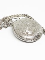 Silver Quartz Fisherman Pocket Watch | Personalized Pocket Watch Gift - Image 6