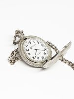 Silver Quartz Fisherman Pocket Watch | Personalized Pocket Watch Gift - Image 8