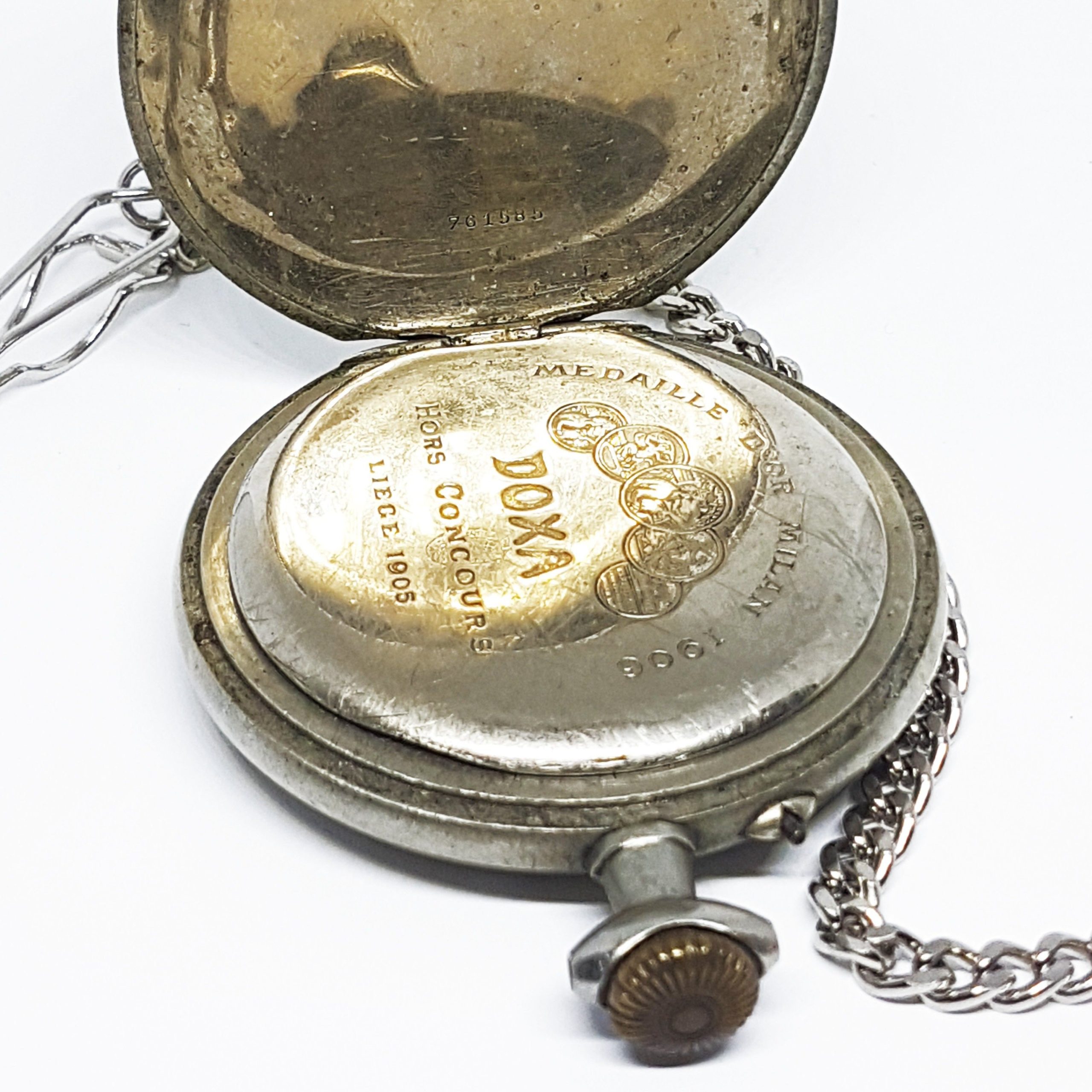 20191212_190156.jpg DOXA Vintage Swiss Pocket Watch | 100 Years Old Silver Pocket Watch - Image 1