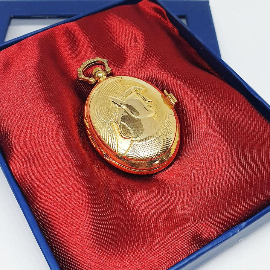20200209_170143.jpg Gold-tone Roman-style Pocket Watch | Vintage Pocket Gift Watch - Image 1