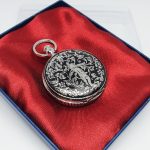 Silver-tone Baby Angel Pocket Watch | Silver & Black Vest Watch - Image 6
