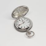 Silver-tone Baby Angel Pocket Watch | Silver & Black Vest Watch - Image 3