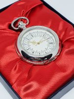 Vintage-Style Silver-tone Pocket Watch | Engraved Pocket Watch - Image 9