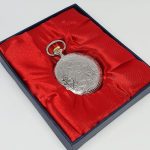 Silver-tone Pocket Watch with Purple Numerals | Railroad Gift Watch - Image 10