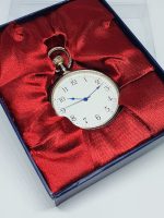 Antique Train Locomotive Silver-tone Pocket Watch | Railroad Watch - Image 4