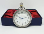 Antique Train Locomotive Silver-tone Pocket Watch | Railroad Watch - Image 6