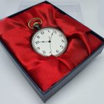 Rose-gold Pocket Watch with Gothic Floral Print | Railroad Watch - Image 5