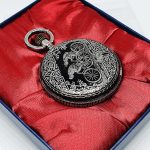 Silver-tone Cyclists Pocket Watch | Antique Bike Ride Pocket Watch
