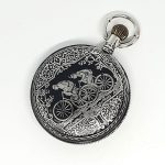 Silver-tone Cyclists Pocket Watch | Antique Bike Ride Pocket Watch - Image 5