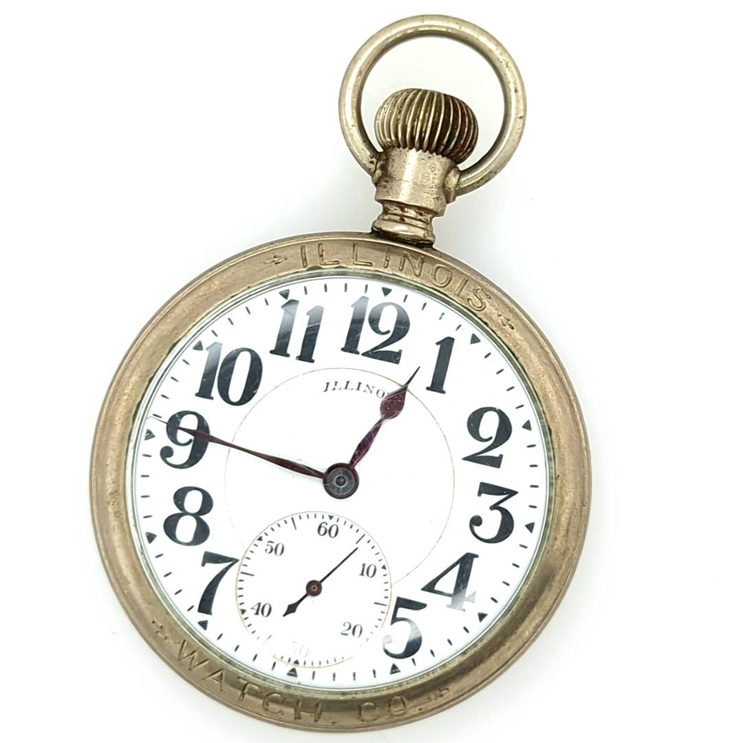 506-00475.jpg 1917 Illinois A. Lincoln Railroad Grade Pocket Watch - Image 1