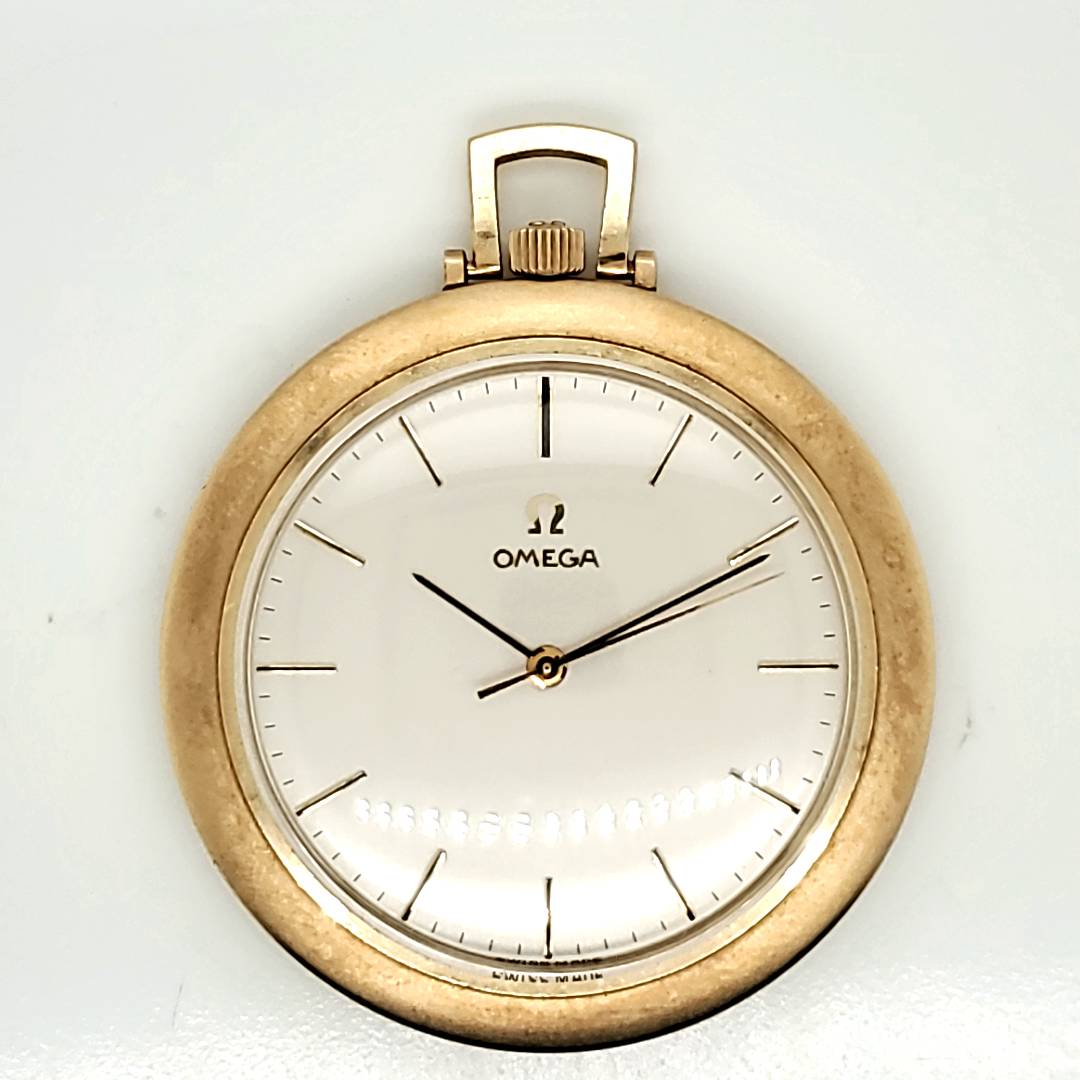 506-00572.jpg Vintage 1970 14Kt Yellow Gold Omega Pocket Watch - Image 1
