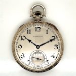 1926 14Kt White Gold Hamilton Model 902 Open Faced Pocket Watch