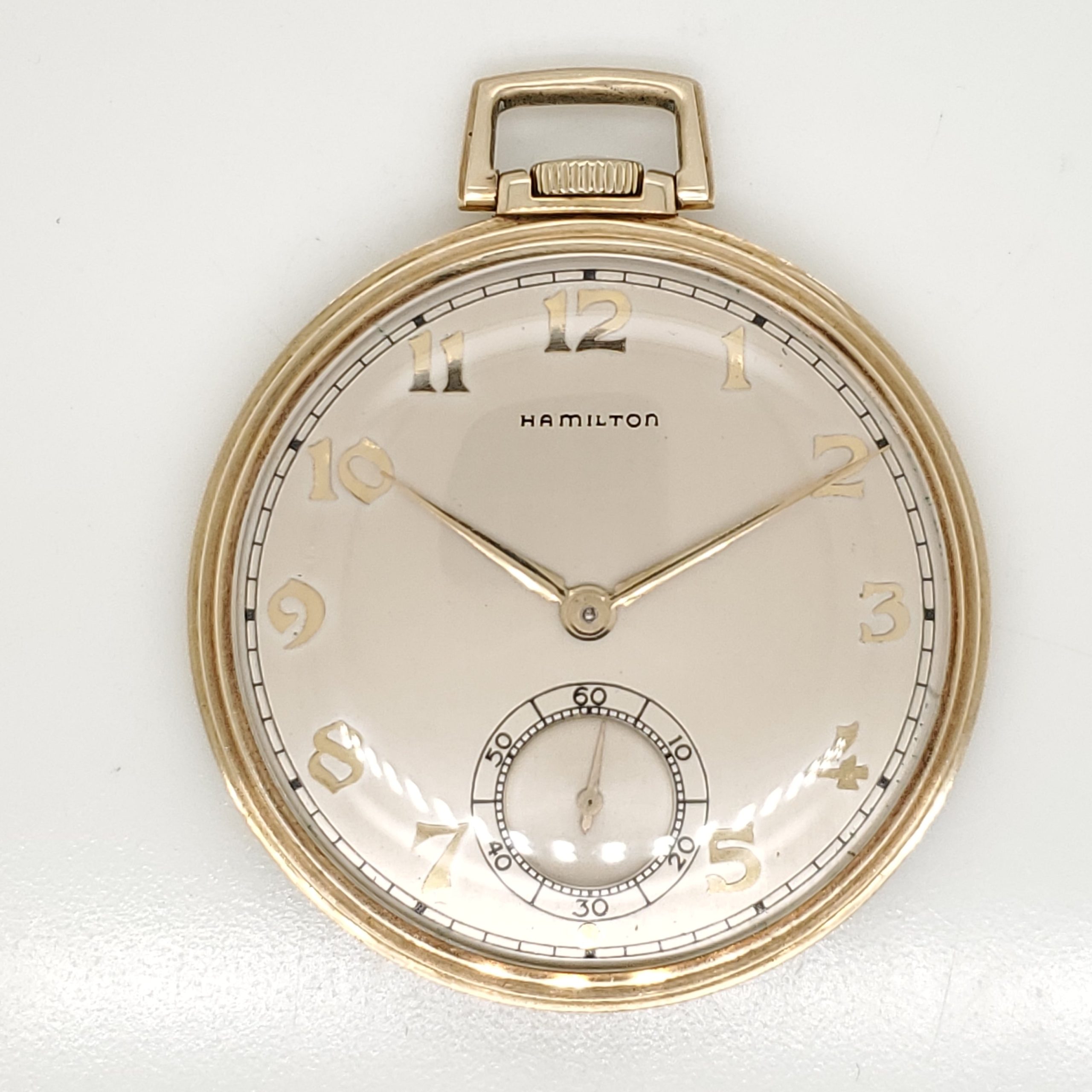 506-00633.jpg 1948 14Kt Yellow Gold Hamilton Model 921 Pocket Watch - Image 1