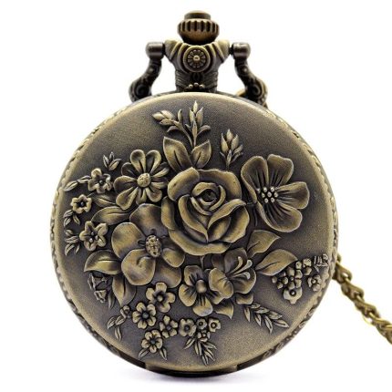 Antique Pocket Watch Retro Floraison