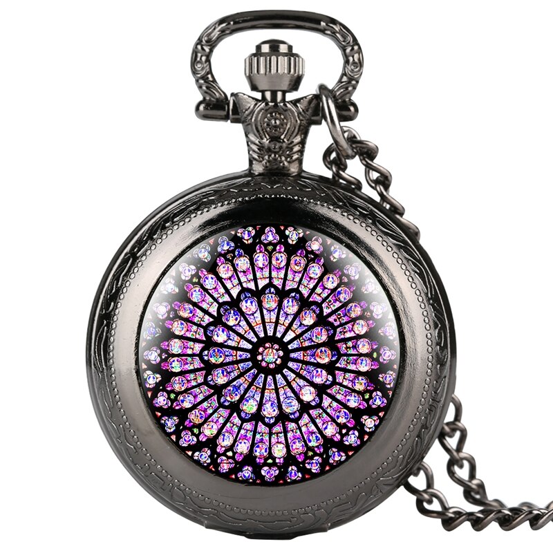 Antique-Pocket-Watch-Stained-Glass.jpg Antique Pocket Watch Stained Glass - Image 1
