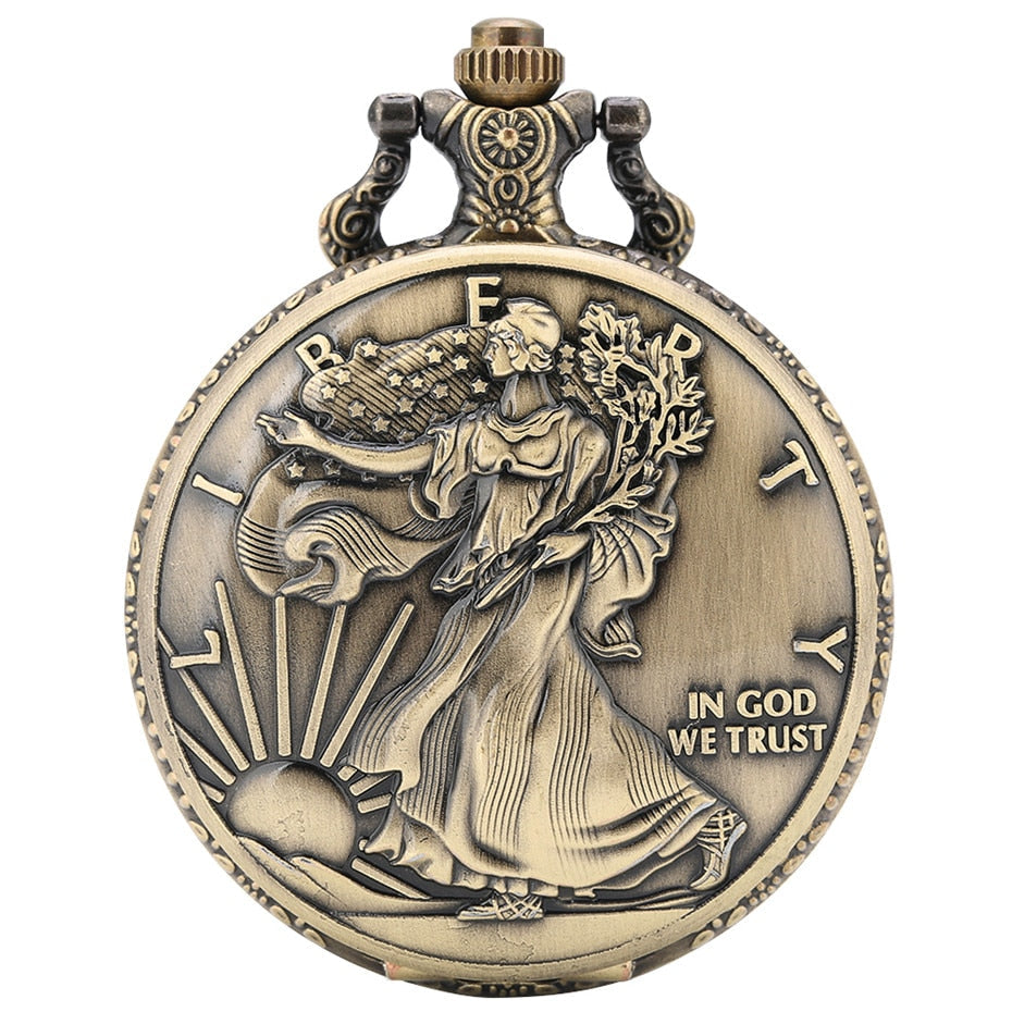 Antique-Pocket-Watchpl-In-God-We-Trust.jpg Antique Pocket Watchpl In God We Trust - Image 1