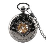 Black Heart Pocket Watch