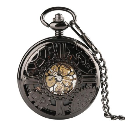 Black Steampunk Pocket Watch